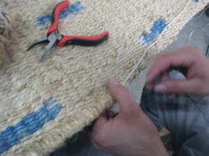 Sisal rug repairing