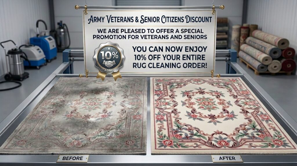 Firefly_Gemini Flash_Army Veterans & Senior Citizens Discount RUG CLEANING ORDER 16295